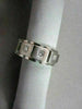WIDE 7mm HAND CRAFTED .45CT F VVS DIAMOND 14KT WHITE GOLD MENS WEDDING BAND !!!!