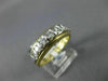 ESTATE .58CT DIAMOND 14K WHITE & YELLOW GOLD 3D WEDDING ANNIVERSARY RING #11548