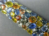 ESTATE MASSIVE 68.77CT DIAMOND & MULTI COLOR SAPPHIRE 18K WHITE GOLD 3D BRACELET