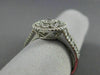 ESTATE WIDE .81CT DIAMOND 18KT WHITE GOLD FLOWER MILGRAIN CIRCULAR PROMISE RING
