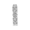 2.35CT DIAMOND 14K WHITE GOLD ROUND CLASSIC 5 STONE HUGGIE HOOP HANGING EARRINGS