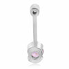 ESTATE .90CT DIAMOND & AAA PINK SAPPHIRE 14K WHITE GOLD CLASSIC FLOATING PENDANT