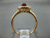 ESTATE .91CT DIAMOND & AAA PURPLE GARNET 18KT ROSE GOLD 3D HALO ENGAGEMENT RING
