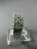 LARGE 2.30CT ROUND DIAMOND 14K WHITE GOLD 3D DOUBLE ROW WEDDING ANNIVERSARY RING