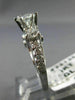 ESTATE EGL 1.47CT DIAMOND 14KT WHITE GOLD 3 STONE ETOILE ENGAGEMENT RING #22135