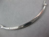 .82CT DIAMOND 14KT WHITE GOLD 3D 2 ROW GRADUATING HAPPY FACE BAR LOVE NECKLACE