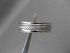 ESTATE WIDE 14KT WHITE GOLD ROPE & SHINY WEDDING ANNIVERSARY RING 5mm #23163