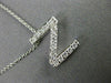.32CT ROUND DIAMOND 14KT WHITE GOLD CLASSIC INITIAL FLOATING PENDANT #18296