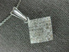 LARGE 1.65CT DIAMOND 14KT WHITE GOLD 3D PRINCESS INVISIBLE SQUARE PENDANT #819