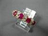 ESTATE 1.75CT DIAMOND & AAA RUBY 14KT ROSE GOLD 3D 5mm CLASSIC ANNIVERSARY RING