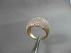 ESTATE EXTRA LARGE 3.83CT DIAMOND 14KT ROSE GOLD MULTI ROW PAVE RING BEAUTIFUL!