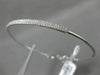ESTATE .32CT DIAMOND 14K WHITE GOLD 3D CLASSIC PAVE TWO ROW LOVE BANGLE BRACELET