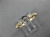 ESTATE .20CT DIAMOND 14KT WHITE & ROSE GOLD OPEN FILIGREE FLOWER ENGAGEMENT RING
