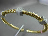 ESTATE .30CT DIAMOND 14KT TWO TONE GOLD 3D SQUARE FLEXIBLE ROPE BANGLE BRACELET
