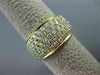 ESTATE WIDE 1.44CT DIAMOND 18K YELLOW GOLD CLASSIC PAVE WEDDING ANNIVERSARY RING