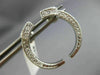 ANTIQUE .72CT DIAMOND 14KT WHITE GOLD 3D CLASSIC MOON SHAPE EARRINGS #21750