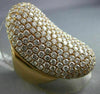ESTATE MASSIVE 6.62CT DIAMOND 18KT ROSE GOLD 3D OVAL MULTI ROW PAVE FUN RING