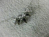 ESTATE .13CT DIAMOND 14K WHITE GOLD CLASSIC PAVE THREE STAR FLOWER LOVE NECKLACE