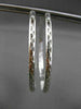 ESTATE LARGE 5.21CT DIAMOND 14KT WHITE GOLD 3D DOUBLE SIDED HOOP EARRINGS