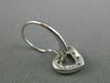 ESTATE .10CT DIAMOND 14KT WHITE GOLD 3D OPEN HEART LEVERNACK HANGING EARRINGS