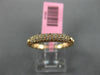 ESTATE .31CT DIAMOND 14KT ROSE GOLD 3D MULTI ROW BEADED WEDDING ANNIVERSARY RING