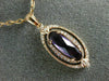 ESTATE 1.15CT DIAMOND & AAA AMETHYST 14KT ROSE GOLD 3D OVAL FILIGREE PENDANT