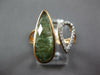 .09CT DIAMOND & AAA GREEN QUARTZ 14KT ROSE GOLD 3D PEAR SHAPE CRISS CROSS RING