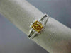 ESTATE .WIDE 89CT WHITE & FANCY YELLOW DIAMOND 18KT 2 TONE GOLD ENGAGEMENT RING