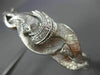 ANTIQUE WIDE .22CT OLD MINE DIAMOND 14KT WHITE GOLD SWIRL BANGLE BRACELET #22146