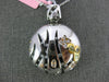 .84CT WHITE & FANCY YELLOW DIAMOND & ENAMEL 18K TRI COLOR GOLD 3D FLOWER PENDANT