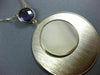 ESTATE LARGE 3.0CT DIAMOND & AAA AMETHYST 14KT YELLOW GOLD ROUND MIRROR NECKLACE