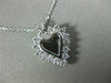 ESTATE .56CT DIAMOND 14KT WHITE GOLD 3D CLASSIC OPEN HEART LOVE PENDANT #10807