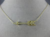 ESTATE .10CT DIAMOND 14KT YELLOW GOLD 3D CLASSIC CUPIDS ARROW LOVE NECKLACE