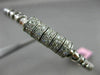 ESTATE 1.20CT DIAMOND 14K WHITE GOLD 3D MULTI ROW SWIRL FLEXIBLE BANGLE BRACELET