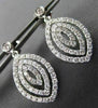 ESTATE 1.01CT ROUND DIAMOND 14KT WHITE GOLD MULTI DROP HANGING EARRINGS STUNNING