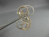 ESTATE LARGE .85CT DIAMOND 18K WHITE & ROSE GOLD DOUBLE ROW MULTI SWIRL FUN RING