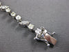 3.15CT DIAMOND 14KT WHITE GOLD 3D ROUND MULTI LEAF BY THE YARD TENNIS BRACELET