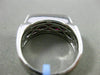 ESTATE 2.88CT DIAMOND & AAA RUBY 18KT WHITE GOLD 3D ETOILE RECTANGULAR MENS RING