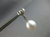 .16CT DIAMOND & AAA TAHITIAN PEARL 18K WHITE GOLD JOURNEY BAR HANGING EARRINGS