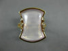 ESTATE LARGE 13.18CT DIAMOND & AAA PINK QUARTZ 18KT ROSE GOLD 3D 3 ROW FUN RING