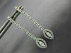 ESTATE .78CT ROUND & MARQUISE DIAMOND 18K WHITE GOLD 3D CLASSIC HANGING EARRINGS