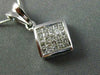 ESTATE .55CT PRINCESS DIAMOND 14KT WHITE GOLD SQUARE INVISIBLE FLOATING PENDANT