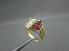 ANTIQUE WIDE 1.45CTW DIAMOND & AAA RUBY 14KT YELLOW COCKTAIL RING AMAZING #22075