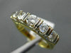ESTATE WIDE .85CT DIAMOND 18KT TWO TONE GOLD FIVE STONE ANNIVERSARY RING #1366