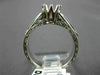 ESTATE .30CT DIAMOND 18KT WHITE GOLD 3D ROUND SEMI MOUNT ENGAGEMENT RING #8990