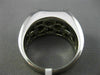 ESTATE 1.75CT ROUND & PRINCESS DIAMOND 14KT WHITE GOLD 3D HANDCRAFTED MENS RING