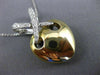 ESTATE LARGE .45CT DIAMOND 14KT WHITE & YELLOW GOLD 3D PUFF HEART PENDANT #21443