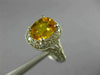 WIDE 2.50CT DIAMOND & AAA YELLOW SAPPHIRE PLATINUM OVAL FILIGREE ENGAGEMENT RING