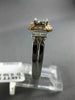 WIDE .50CT ROUND & BAGUETTE DIAMOND 14KT WHITE & ROSE GOLD HALO ENGAGEMENT RING