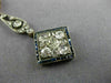 ANTIQUE LARGE 2.30CT DIAMOND & AAA SAPPHIRE 14KT TWO TONE GOLD NECKLACE #26434